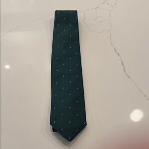 Brooks Brothers Green Tie with Blue Accents